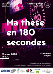 Finale régionale de "Ma thèse en 180 secondes" @ Atheneum Dijon