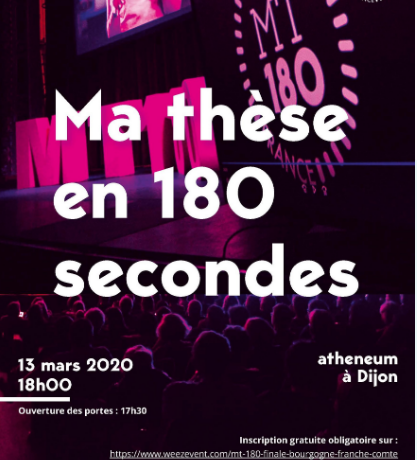 Finale régionale de “Ma thèse en 180 secondes”