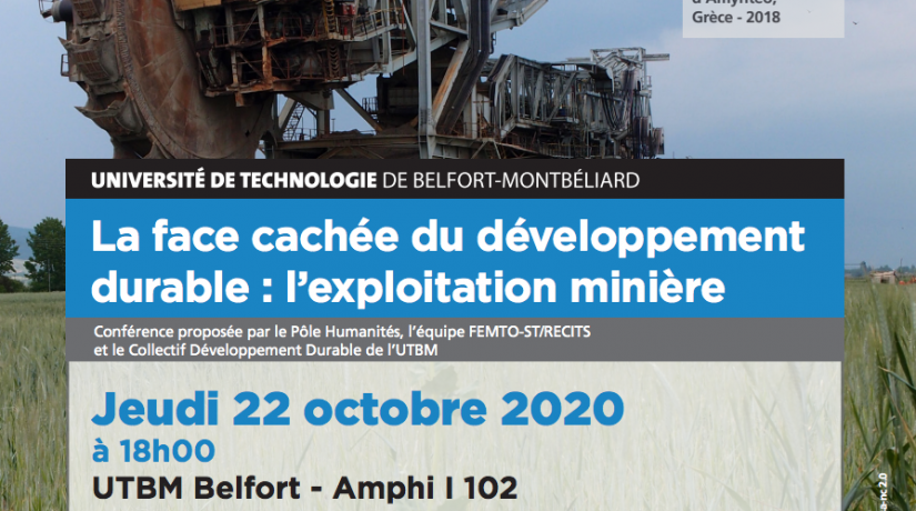 Conférence – La face cachée du développement durable : l’exploitation minière