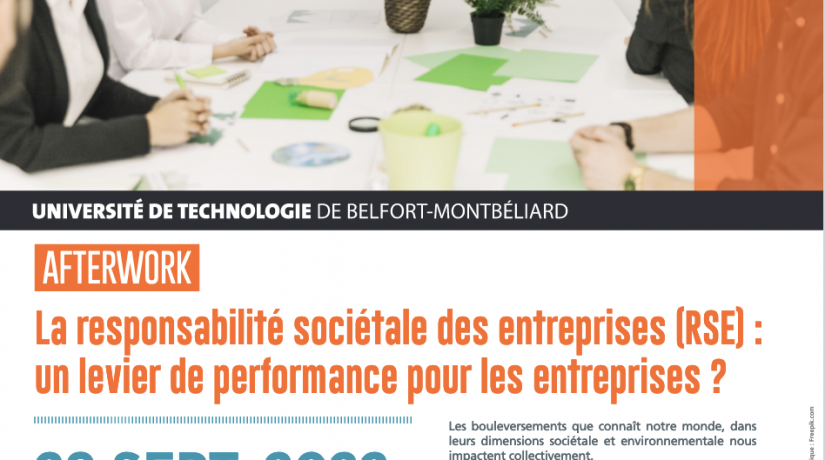 AFTERWORKS : La responsabilité sociétal des entreprises (RSE) : un levier de performance pour les entreprises